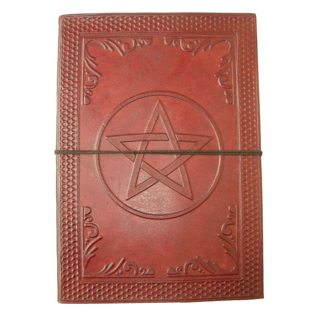 Large Leather Journal - Pentagram