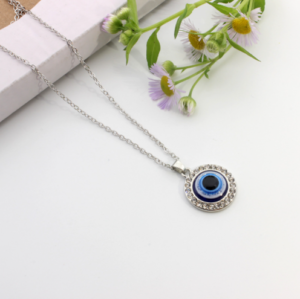 Necklace Blue Eye of Protection Circle
