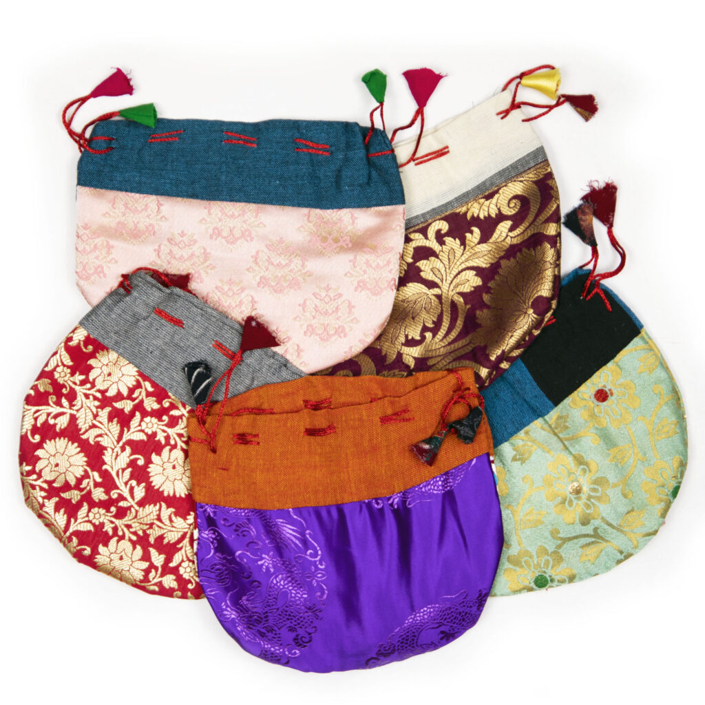 Tibetan Drawstring Pouch - X-Small Pk 5