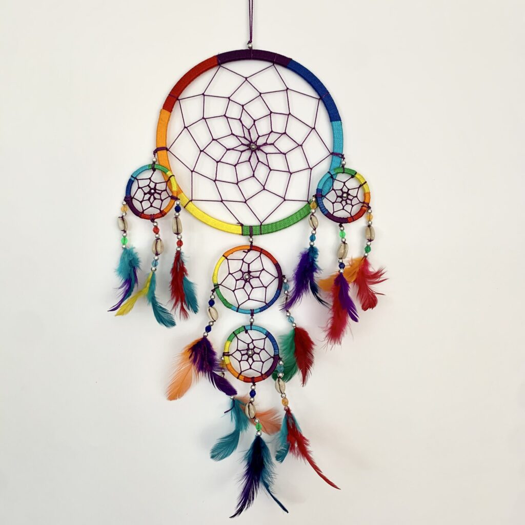 Rainbow Dreamcatcher with Shells