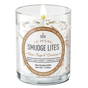 NEW - Smudge Soy Glass Votive Candle - White Sage & Cinnamon