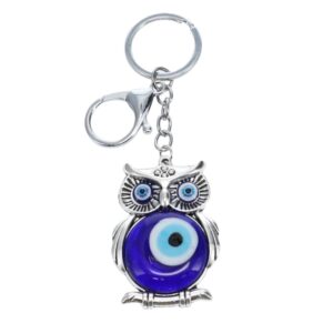 LAST 3 - Keyring Blue Eye Owl