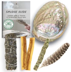 Smudge Healers Kit w/Abalone Shell - Lavender