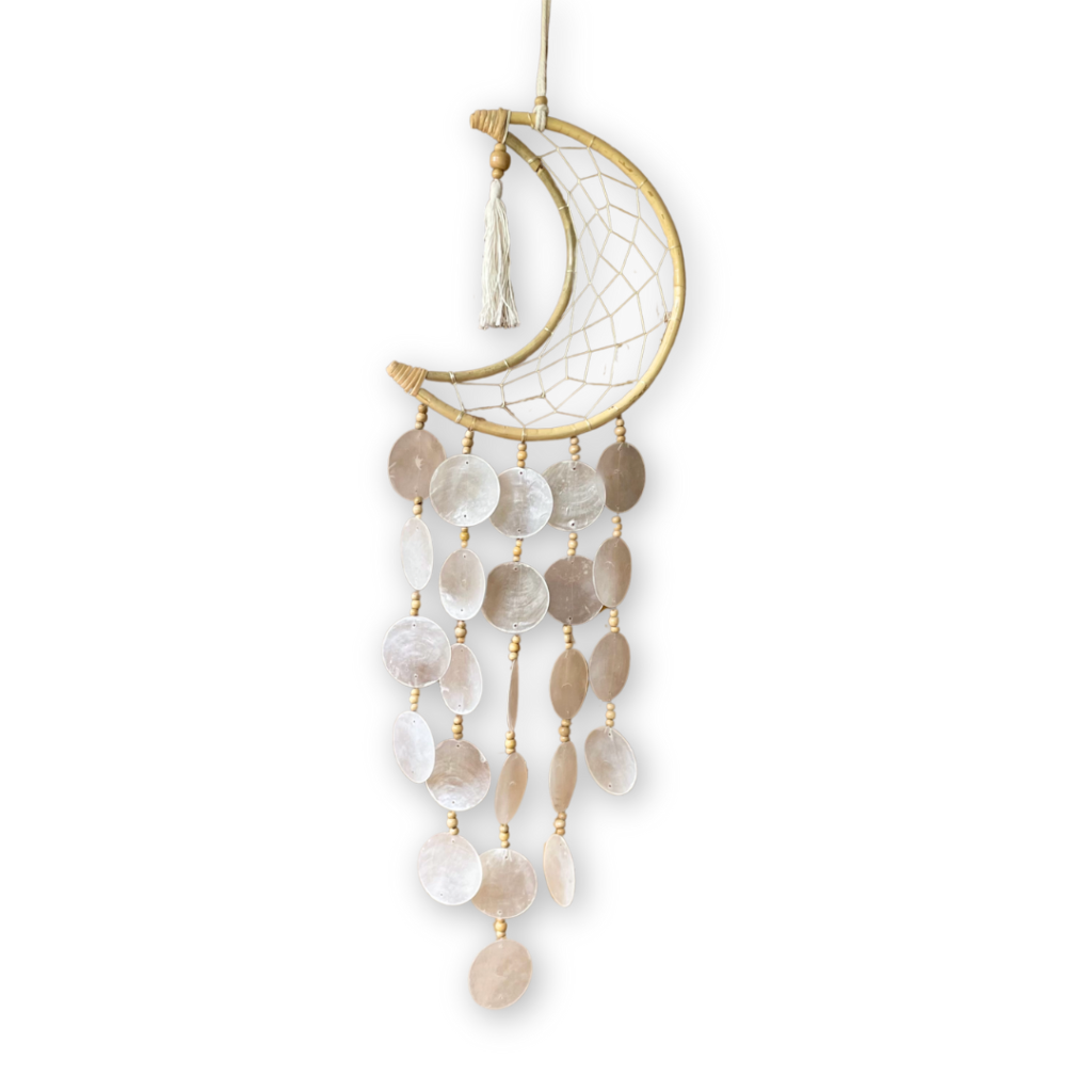 Half Moon Capiz Dreamcatcher