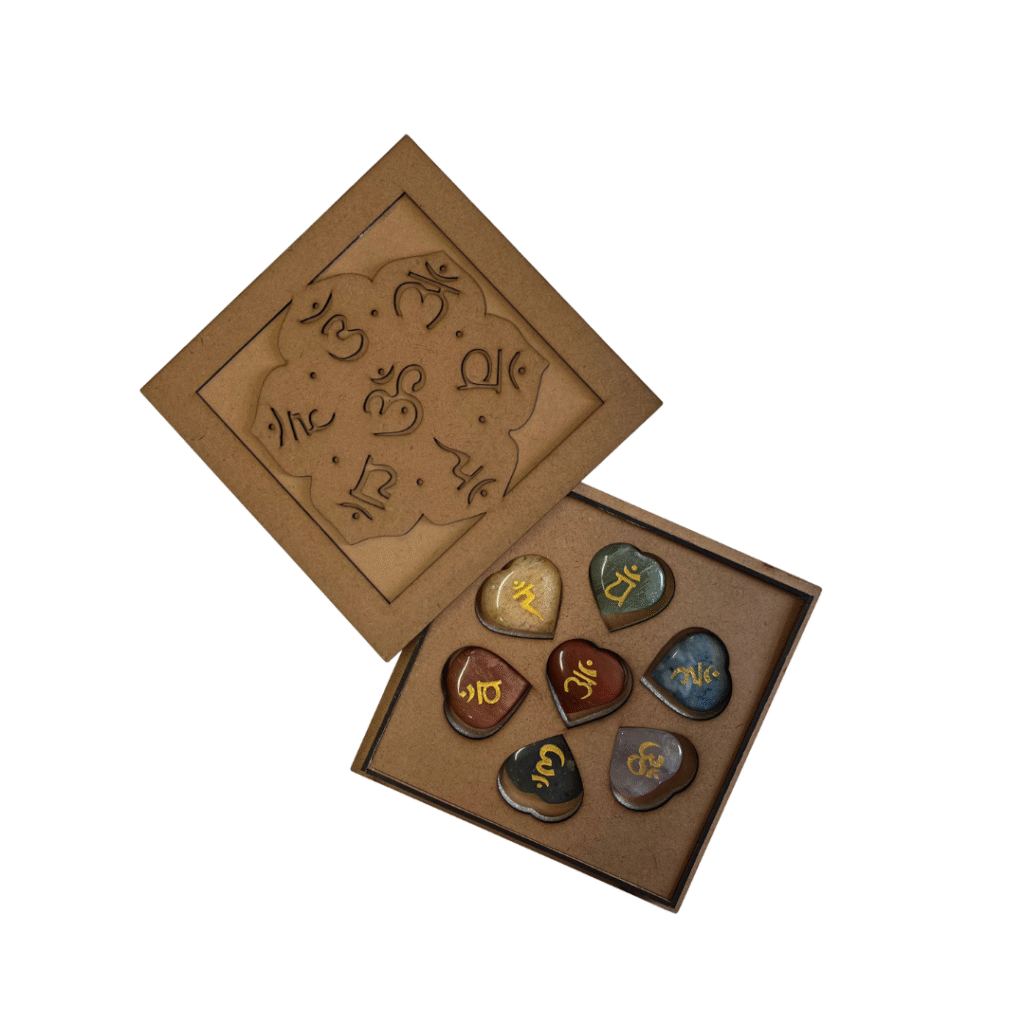 Chakra Palm Stone Set - Om