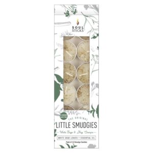 Smudge Soy T-Light Candle (12pk) - White Sage & Nag Champa