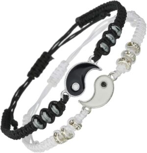 Yin Yang Friendship Bracelets - pk 2