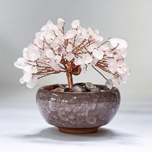 Crystal Bonsai Tree - Rose Quartz