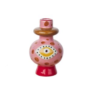 Ceramic Taper Candle Holder - Eye