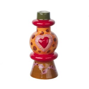 Ceramic Taper Candle Holder - Heart