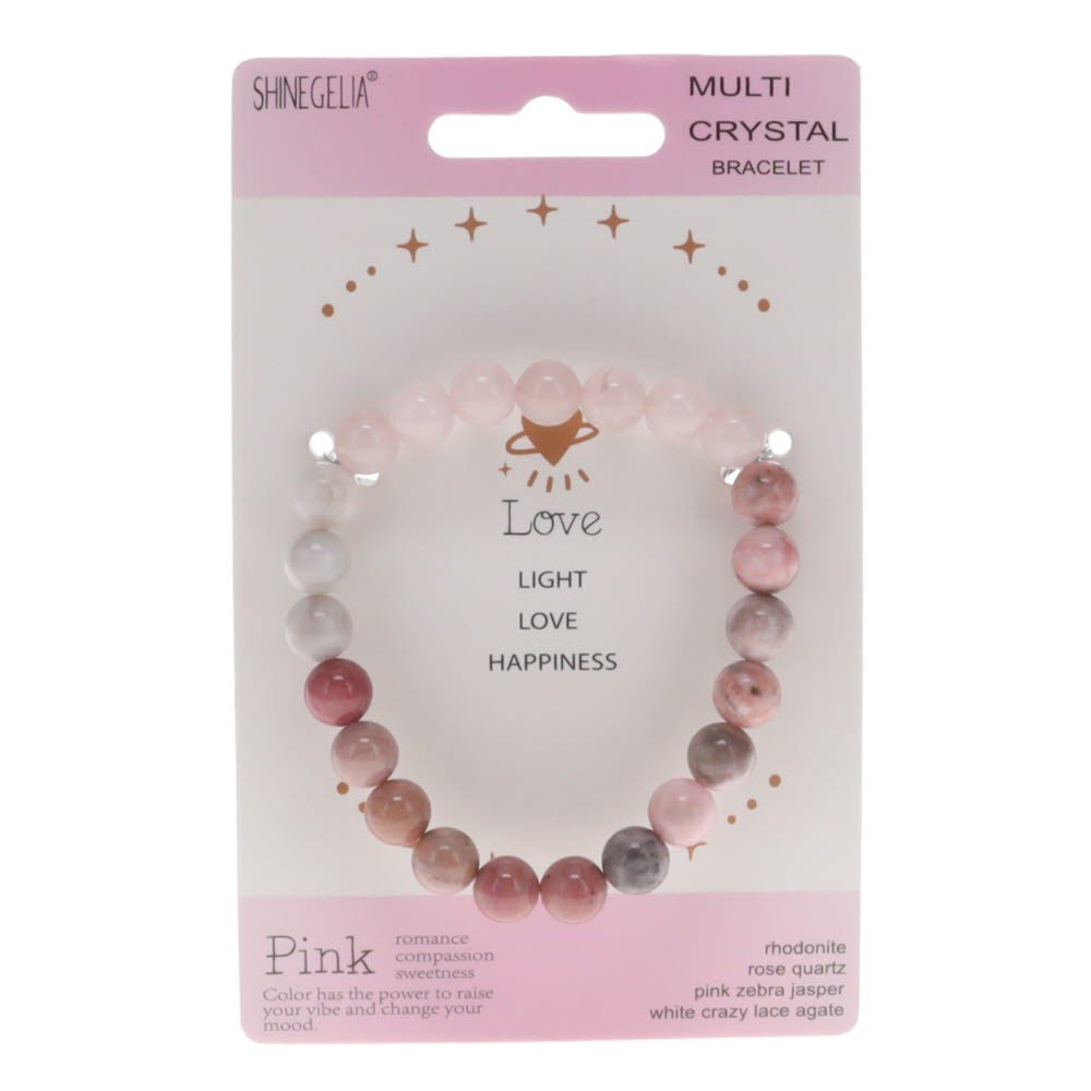 Multi Crystal Bracelet - Love